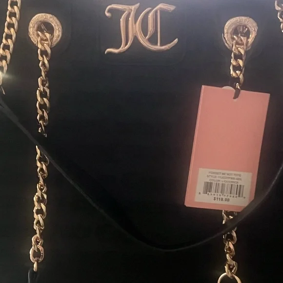Juicy Couture Black and Gold Tote Bag NWT - Picture 3 of 6